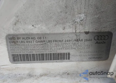 2012 Audi A4 2.0T Premium z USA, uszkodzony, nr VIN WAUBFAFL9CN006382